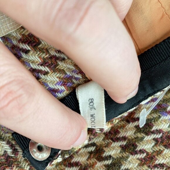 Vintage Brandella For Hudson's Bay Company Houndstooth Pencil Skirt S - Picture 10 of 12